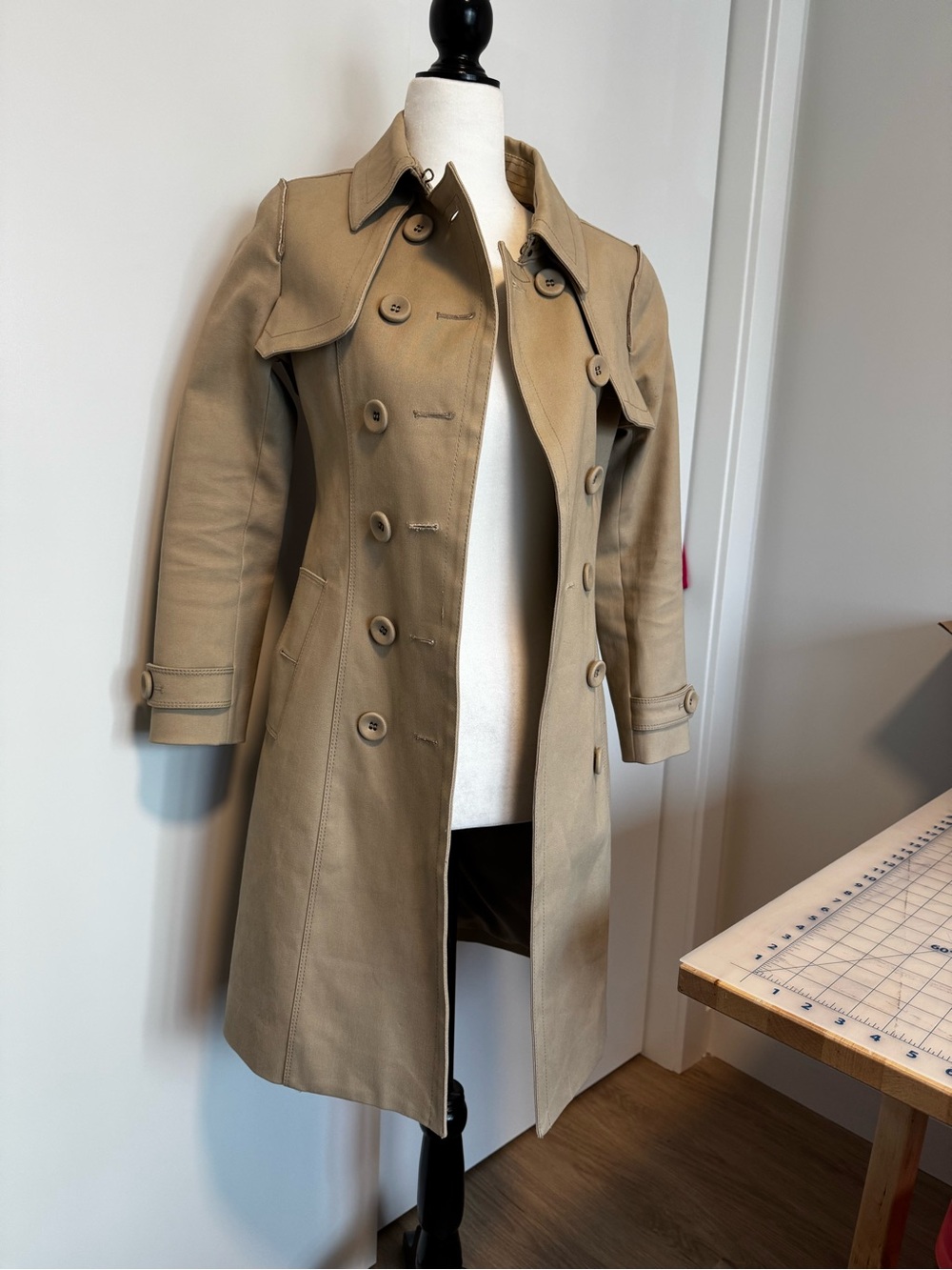 Burberry Prorsum - Tan Double-Breasted Trench Coat